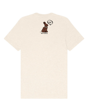 Load image into Gallery viewer, Easter Bunny Casualties Tee – Dark Humor Chocolate Bunny Shirt – Heather Natural Ladies Tee S–3X
