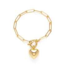 Load image into Gallery viewer, Puff Heart Chain Bracelet

