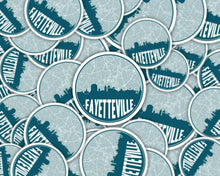 Load image into Gallery viewer, Fayetteville North Carolina sticker | Multiple Colors: Teal.
