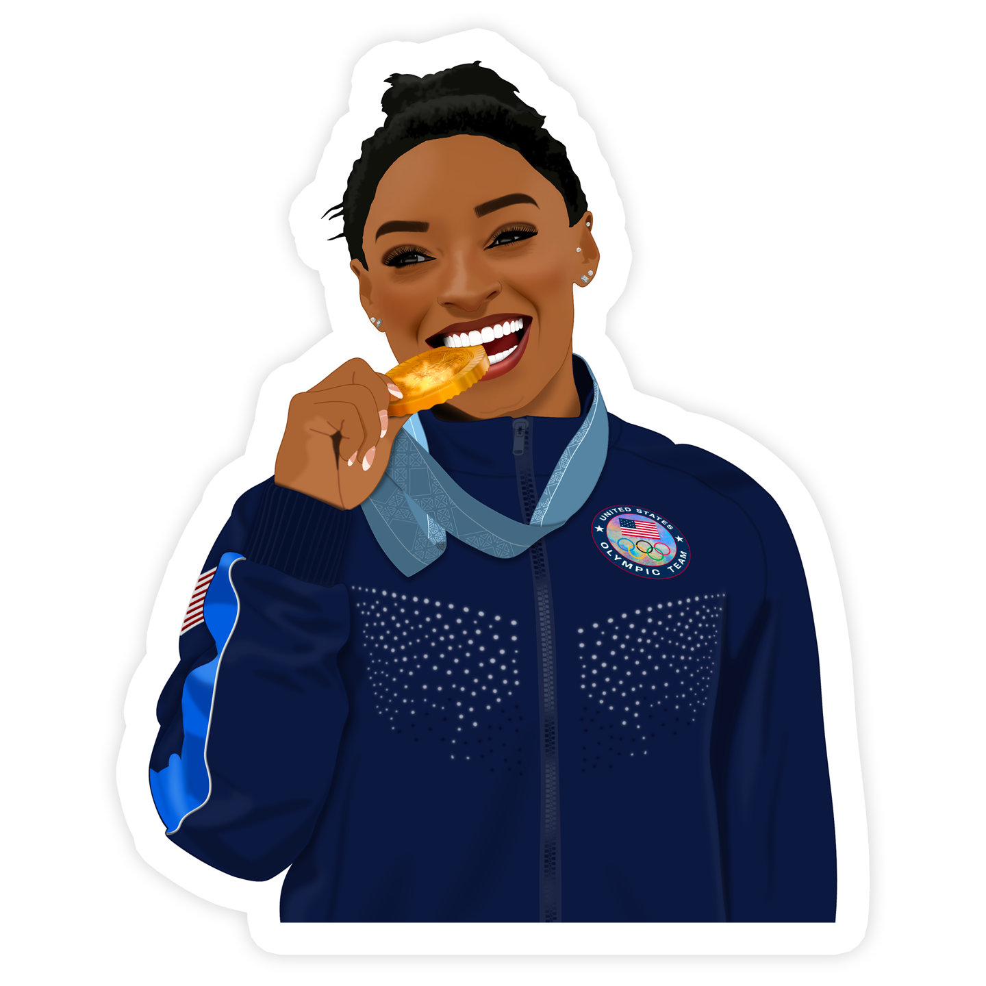 Simone Biles Gold Medal Sticker.