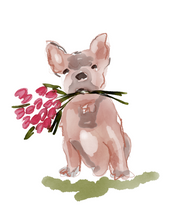 Load image into Gallery viewer, Dog With Flowers Stickers
