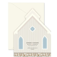 Load image into Gallery viewer, Wedding Chapel die-cut folded Greeting Card
