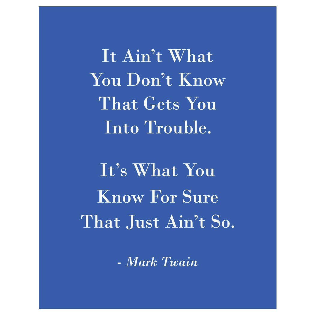 2.5'' x 3.5'' Ain't What You Don't Know - Mark Twain Magnet.