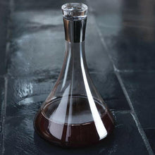 Load image into Gallery viewer, Irving™ Chrome-Rimmed Crystal Wine Decanter.
