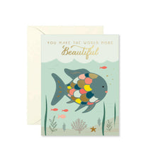 Load image into Gallery viewer, Rainbow Fish Encouragement Greeting Card.
