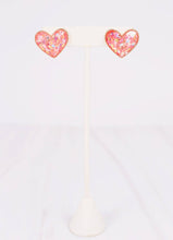 Load image into Gallery viewer, Heidi Confetti Heart Earring RED MULTI
