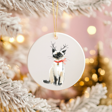 Load image into Gallery viewer, Cat Watercolor Ornaments
