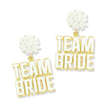 Load image into Gallery viewer, Gold Team Bride Earrings.
