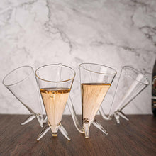 Load image into Gallery viewer, Champagne Shooter 4pk With Stands - Reusable Acrylic
