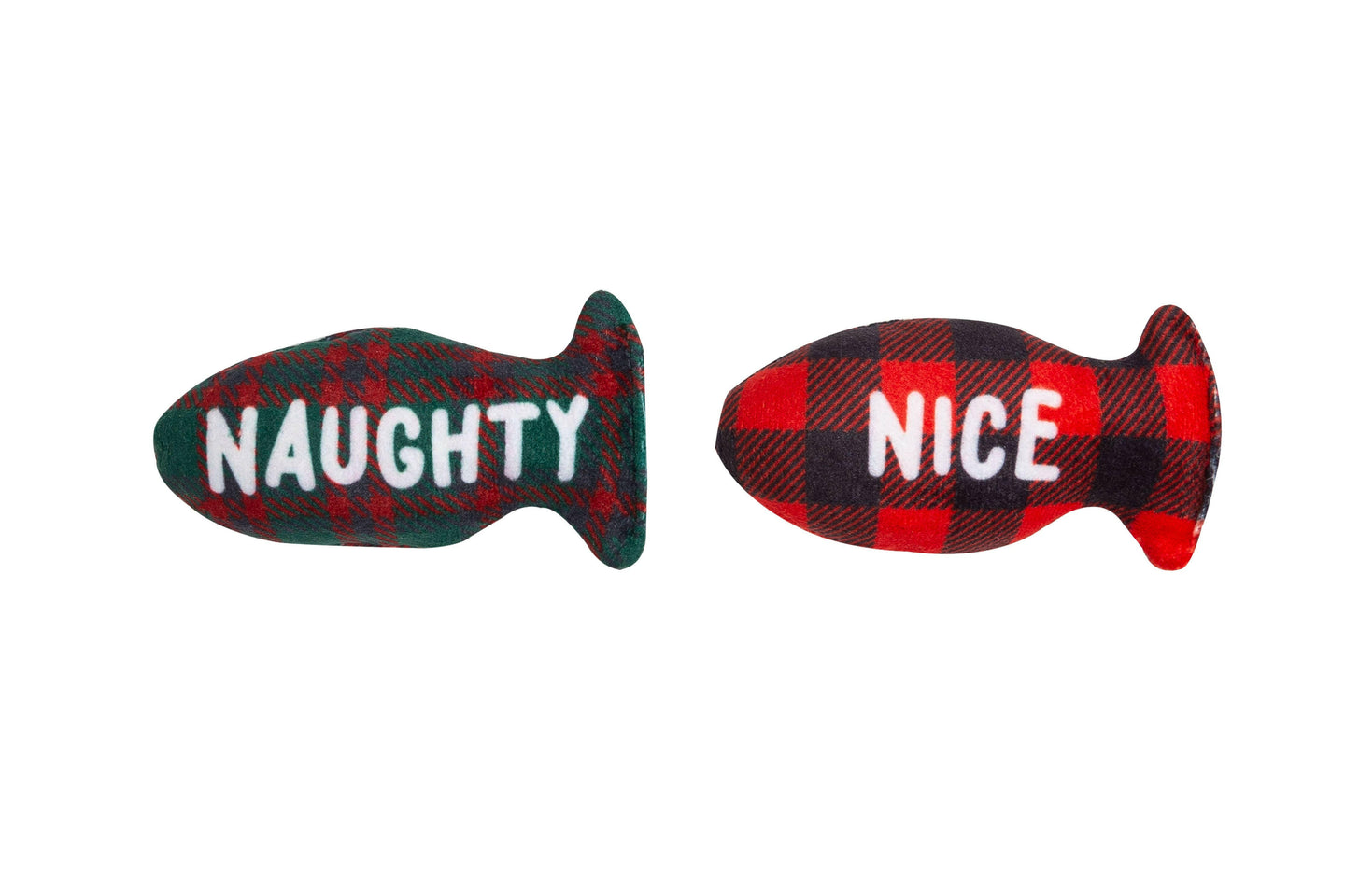 Christmas Naughty & Nice Cat Toys, Set of 2.