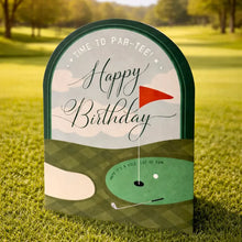 Load image into Gallery viewer, Time To Par-Tee Golf Birthday Arch Card
