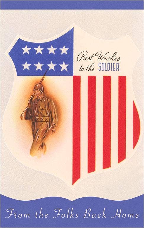 Best Wishes to the Soldier - Vintage Image, Art Print