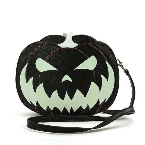 Glow in the Dark Jack-O-Lantern Crossbody Bag.