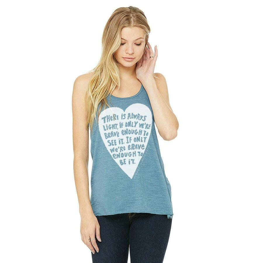 Light (Amanda Gorman Quote) : Women's Flowy Racerback Tank.