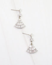 Load image into Gallery viewer, Cabrits CZ Fan Drop Earring Silver
