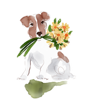 Load image into Gallery viewer, Dog With Flowers Stickers
