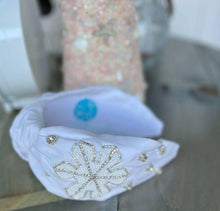 Load image into Gallery viewer, Glam Snowflake Beaded Headband.
