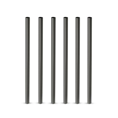 Warren™ Reusable Gunmetal-Plated Lowball Straws - Set of 6.