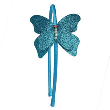 Load image into Gallery viewer, Glitter Butterfly Headband.
