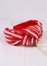 Load image into Gallery viewer, Natasha Sequin Striped Headband.
