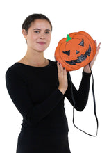 Load image into Gallery viewer, Two Faced Jack-O-Lantern Crossbody Bag.
