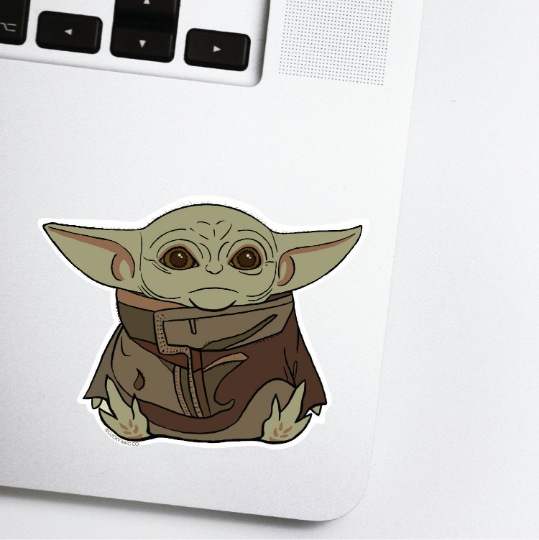 Baby Yoda Vinyl Sticker.