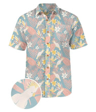 Load image into Gallery viewer, Talk Birdie to Me Men&#39;s Hawaiian Shirt - Floral Button Down.
