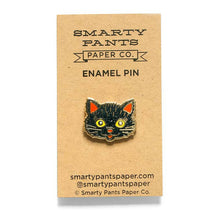 Load image into Gallery viewer, Black Cat Enamel Pin.
