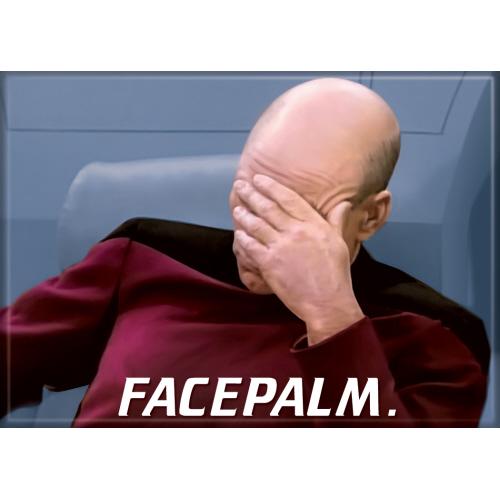 Face Palm Magnet Star Trek
