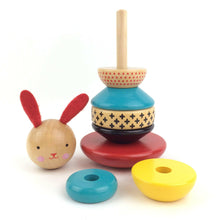 Load image into Gallery viewer, Wooden Rabbit Stacker Toy.
