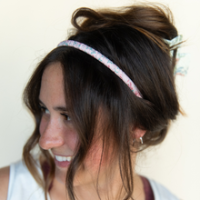 Load image into Gallery viewer, Thin Floral Headband - Pink.
