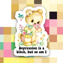 Load image into Gallery viewer, Depression is a Bitch Sticker
