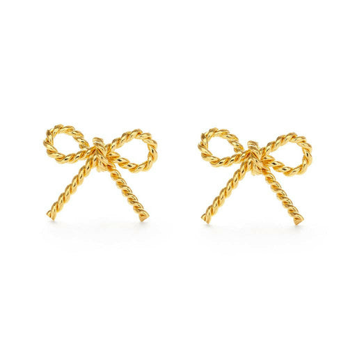 Bow Stud Earrings.