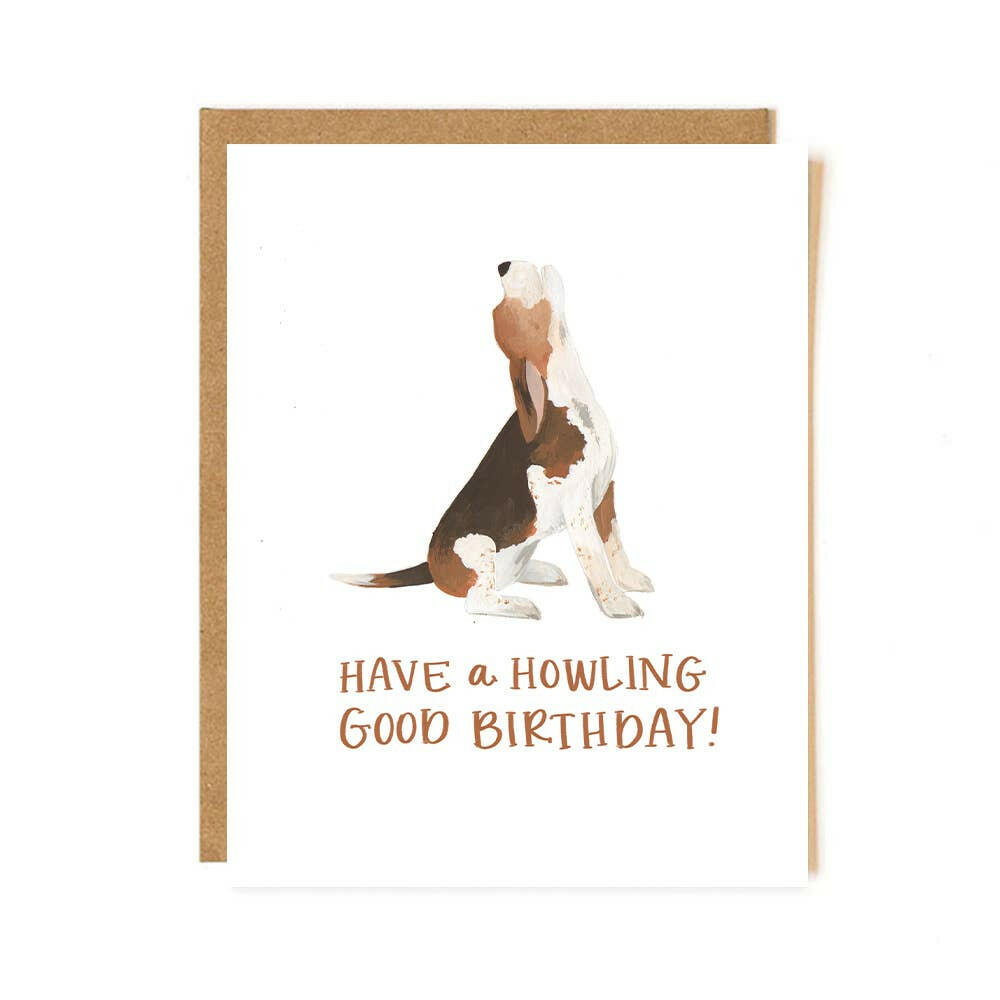 Howling Good Birthday Greeting Card.