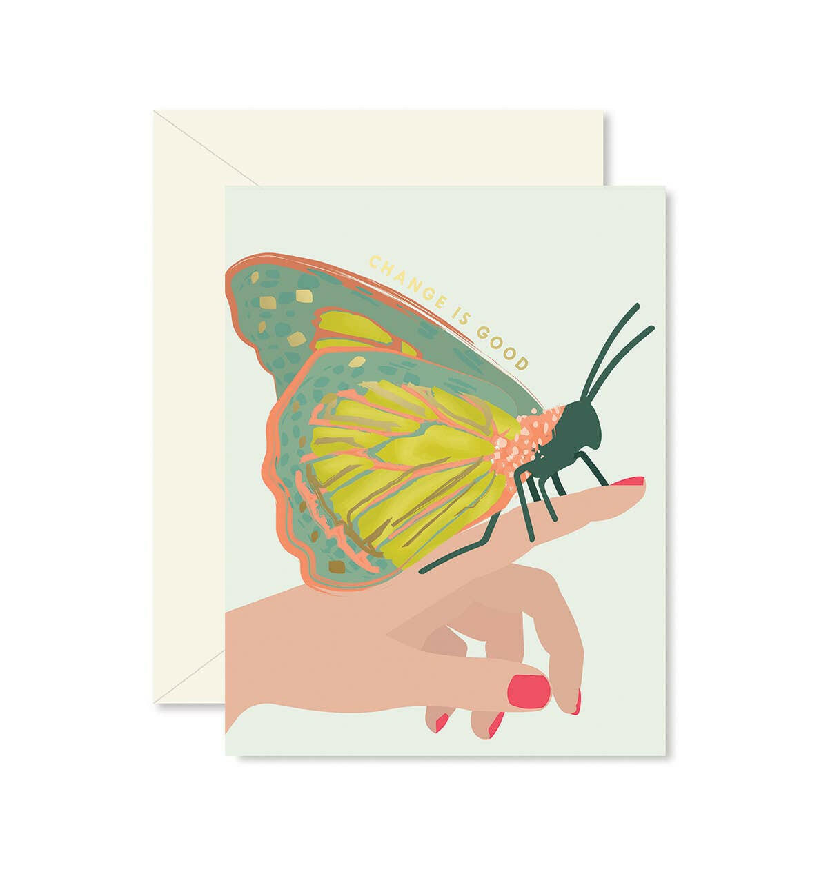 Butterfly Change is Good Greeting Card.