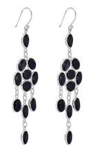 Load image into Gallery viewer, Black Onyx Solid 925 Sterling Silver Chandelier Earrings.
