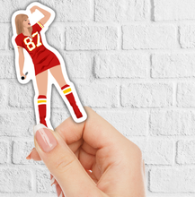 Load image into Gallery viewer, Taylor the Chiefs Fan Sticker.
