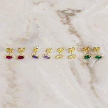 Load image into Gallery viewer, Tiny Marquise Studs.
