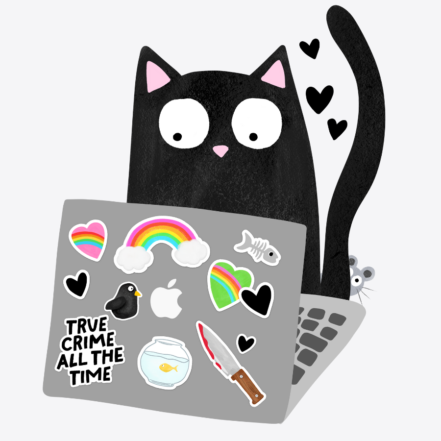 Laptop Cat Magnet