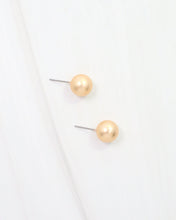 Load image into Gallery viewer, Bailey Small Ball Earring WR Worn Gold
