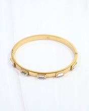 Load image into Gallery viewer, Cora CZ Cuff Bracelet WP Gold
