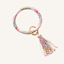 Load image into Gallery viewer, Summer Meadows Circle Wristlet Keyring.
