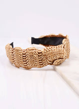 Load image into Gallery viewer, Barlow Straw Headband TAN.
