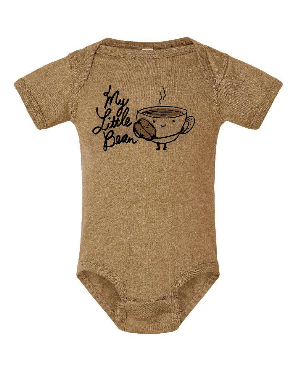 Little Bean : Baby Onesie (Vintage Coyote Brown).