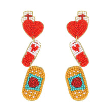 Load image into Gallery viewer, Nurse Appreciation Dangle Earrings.
