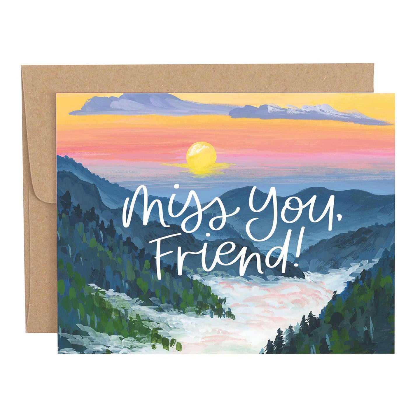 Smoky Mountains Friendship Greeting Card.