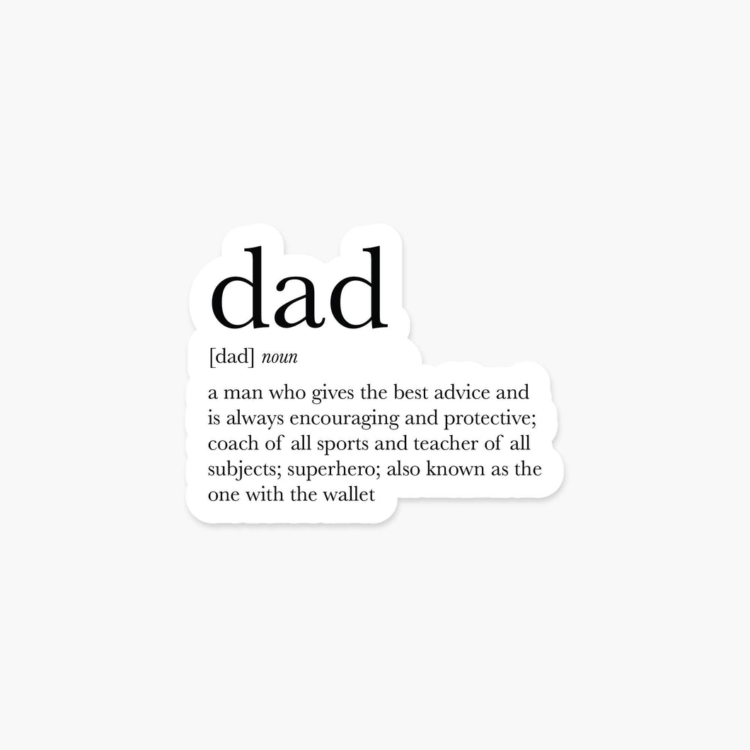 Dad Definition 3.42 x 2.75 in - Dad & Father's Day Sticker