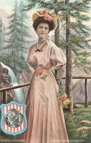 North Carolina Belle - Vintage Image, Art Print.