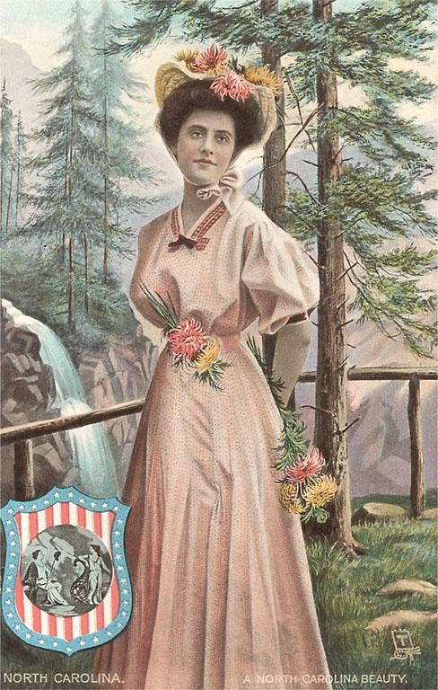 North Carolina Belle - Vintage Image, Art Print