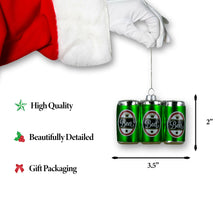 Load image into Gallery viewer, Beer 6-Pack Glass Ornament.
